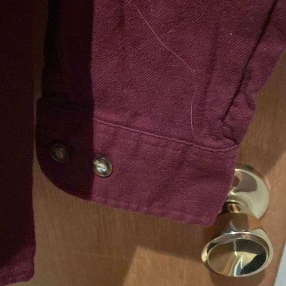 Eddie Bauer Mens XLT Material like flannel button down long sleeve - Picture 5 of 9